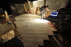 assemblage façade rayonnante en planche 